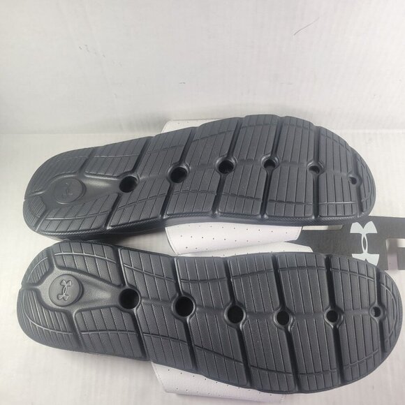 Under Armour Men Insite Pro SL Black & White Adjustable Slide Sandals Size 17 - Picture 6 of 6